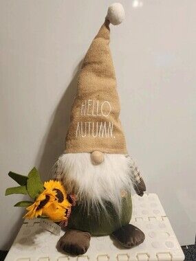 RAE DUNN HELLO AUTUMN PLUSH GNOME.